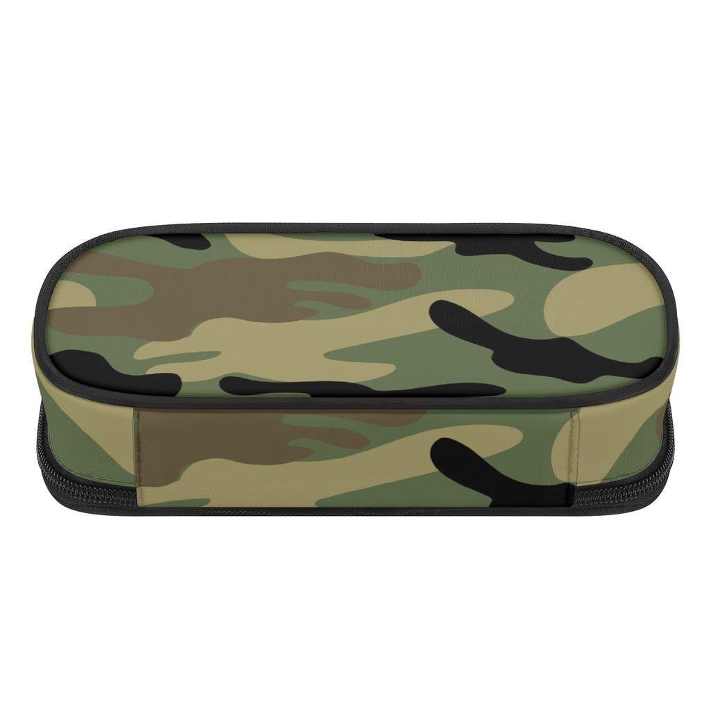 Pencil Bag 300D Polyester Neat Design High Capacity Easy Open Zipper with Main Compartment Mesh Pocket and Pen Slots for Students