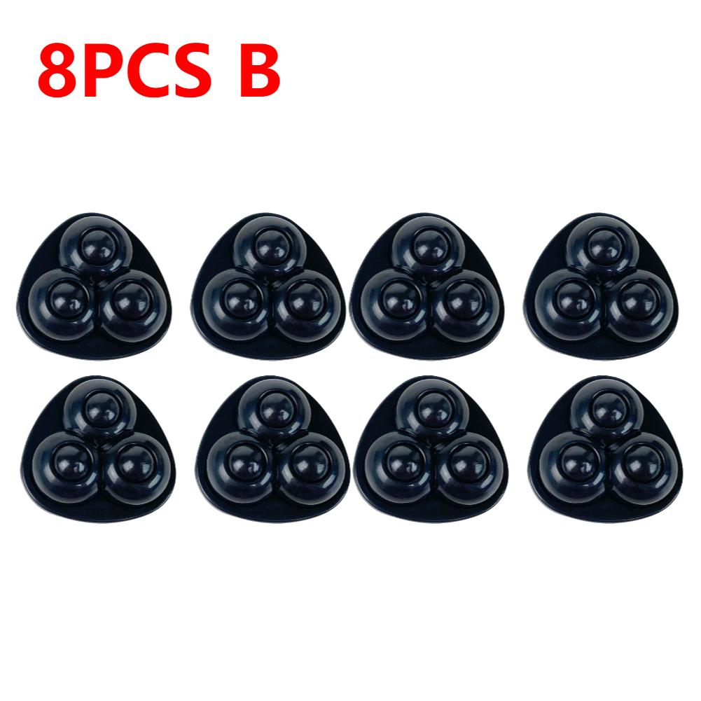 4/8Pcs Self-Adhesive Universal Wheel Mute 3 Beads Pulley Bearing For Furniture Storage Box Bedside Table Caster Move Tools