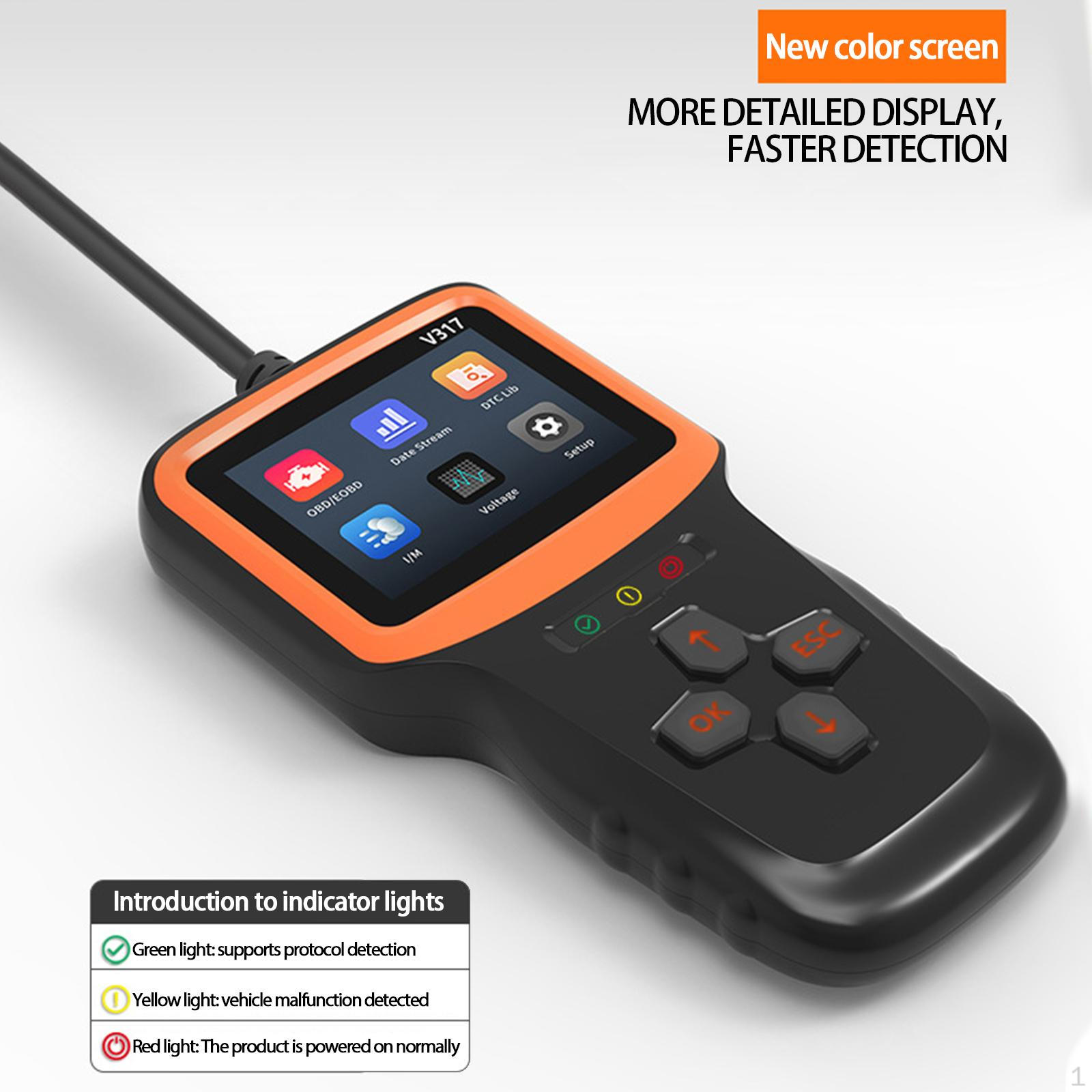

OBD2 Scanner Car Engine Fault Code Reader Read Clear 8 Languages Readers scan Tools Automotive