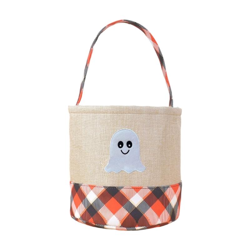 Fabric Trick or Treating Bucket Bag Friendly Halloween Party Accessory For Children Candy Collection