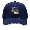 Colorful Daddy Love Girl Typography Sandwich Baseball Cap Sun Cap Outdoor Workouts Hat