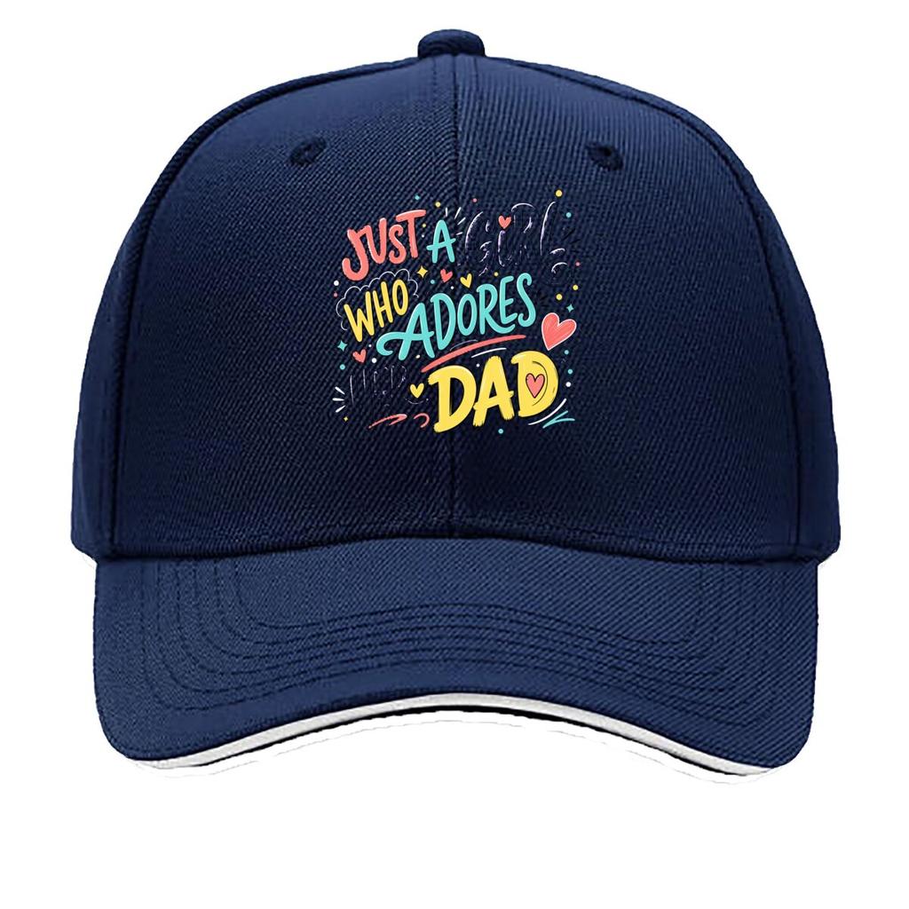 Colorful Daddy Love Girl Typography Sandwich Baseball Cap Sun Cap Outdoor Workouts Hat