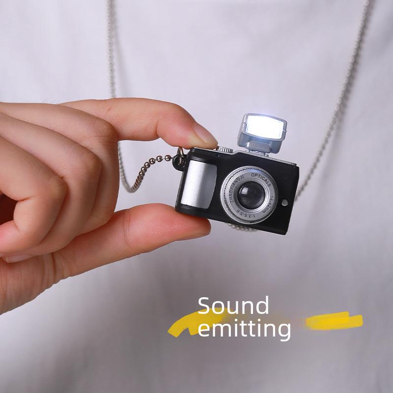 Luminous Flash Camera Pendant Necklace with Sound for Men & Women - Hip-Hop Retro Style