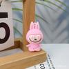 6pcs Yoga Labubu Keychain 3D Doll Labubu Backpack Pendant