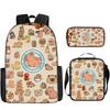 Luxus Neuheit Eigenartig Lustig Cool Capybara 3D Druck 3 Stück/Set Schüler Schultaschen Laptop Tagesrucksack Rucksack Lunchtasche Federmäppchen