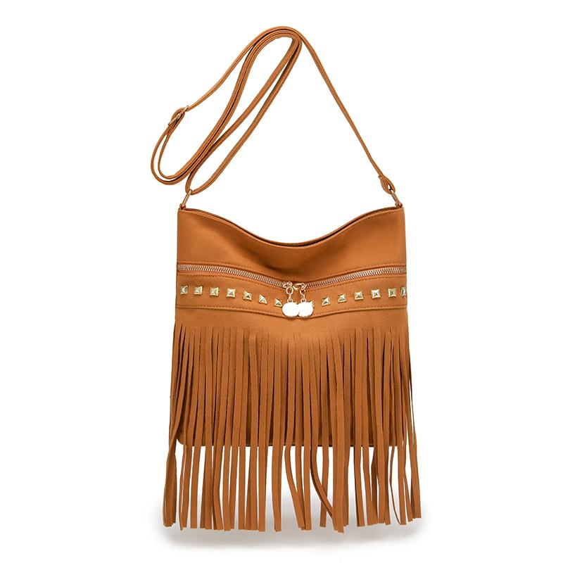 Tassel Shoulder Bag Women's Tote Bag Vintage Large Capacity Crossbody Bag