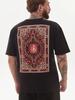 Black Oversized T-Shirt with Carpet Print