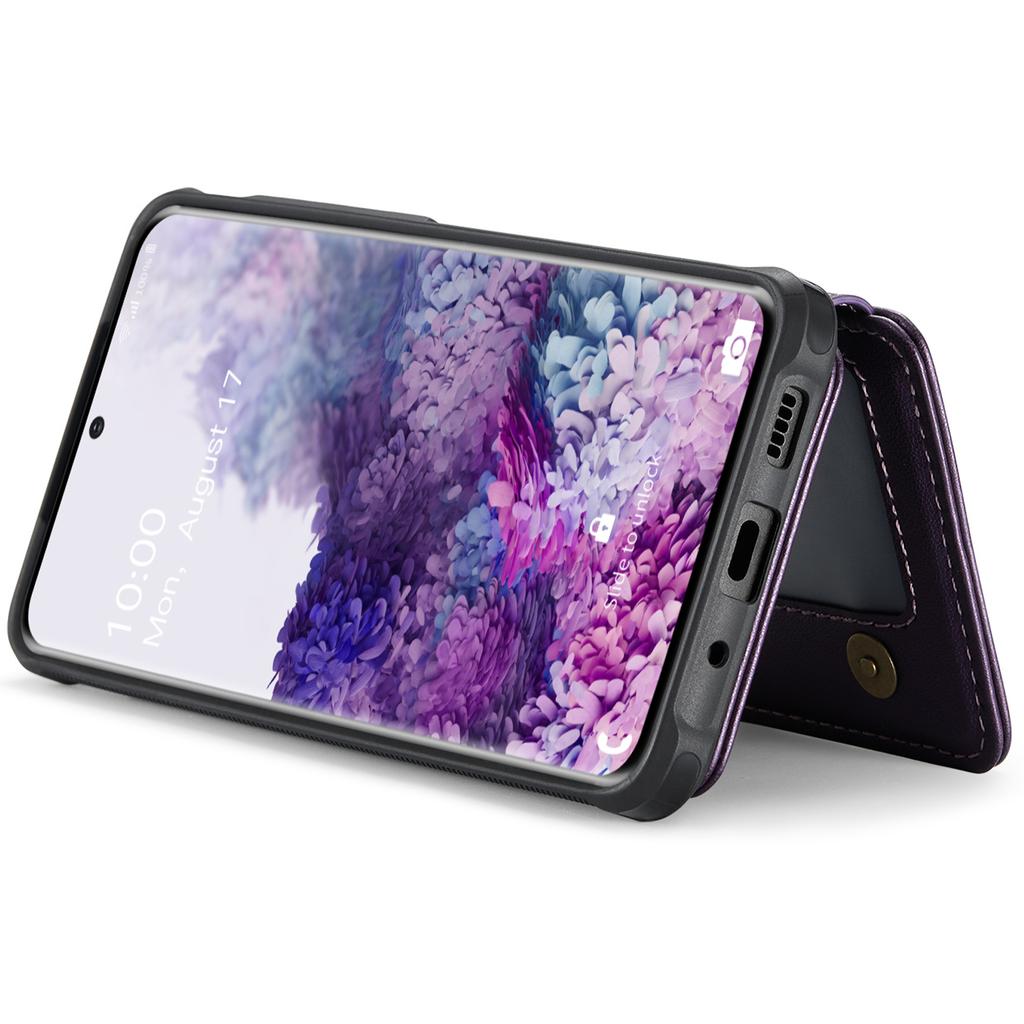 Für Samsung Galaxy S20 4G/5G Hülle Leder Handyhülle mit abnehmbarem magnetischem Kartenfach