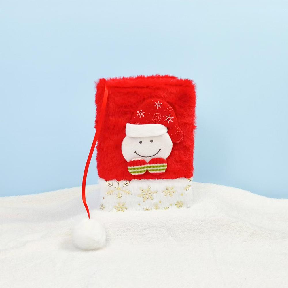 Creative Christmas Eve Plush Notebook: Cartoon Horizontal Line Journal
