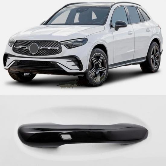 Glossy Black Car Door Handle Strip Cover Trim For -2025 Mercedes GLC C-Class