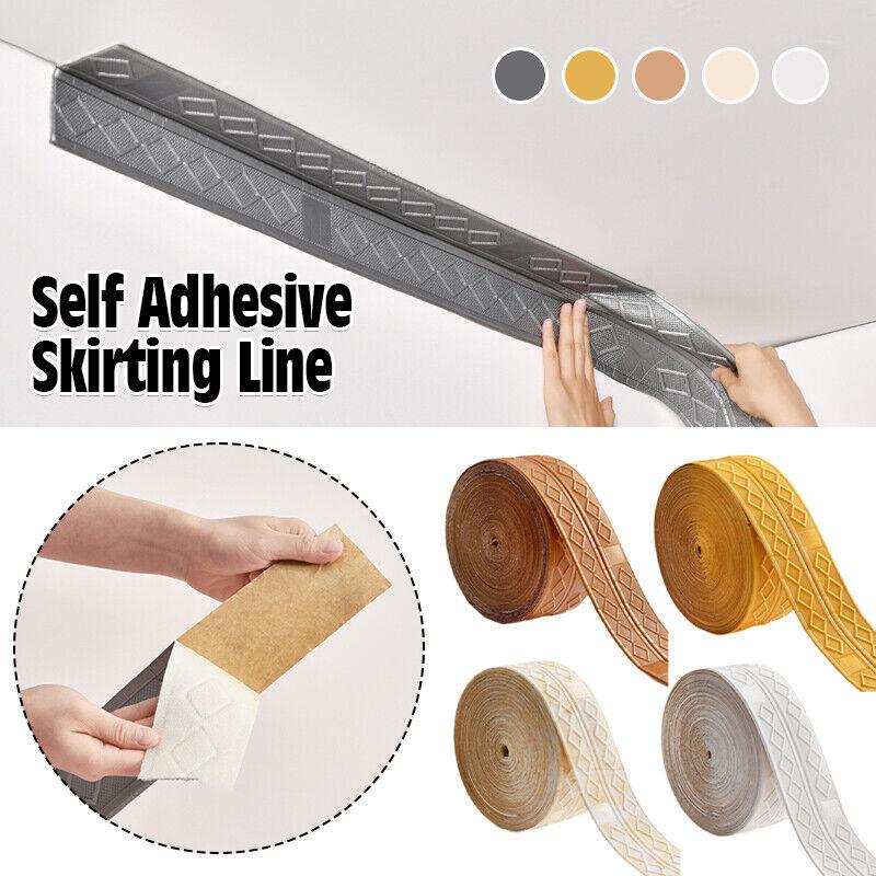 9.2M 3D Wall Trim Line Skirting Border Self Adhesive Wall Skirting Border 3D Diamond Wallpaper Waterproof Strip Home Decoration