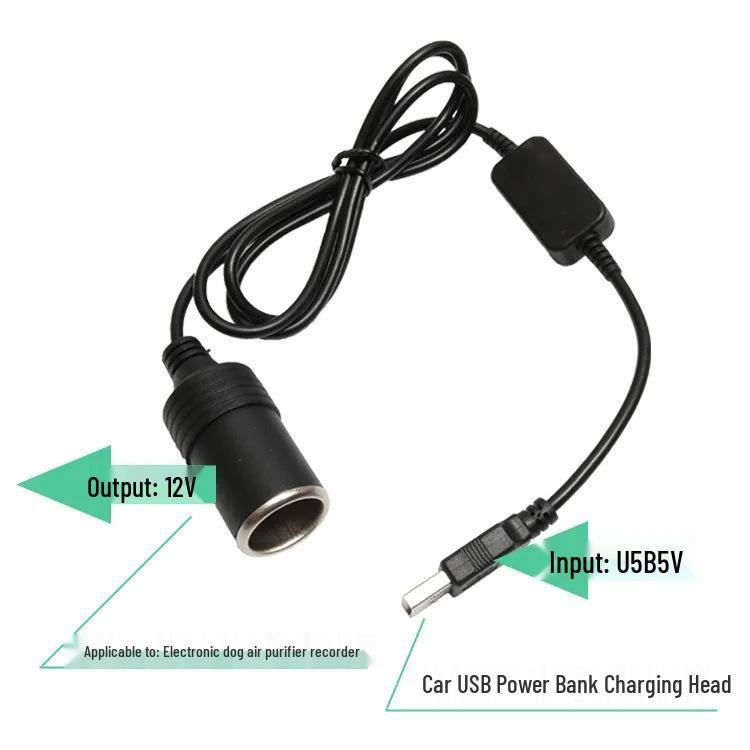 Car GPS Charger: USB To Cigarette Lighter 5V-12V Power Adapter