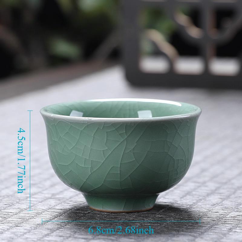 

Ge Kiln Kung Fu Teapot Household Sliced Ceramic Tea Maker Chinese Style Large Capacity Solid Color Lid Bowl Tea Tasting Cup