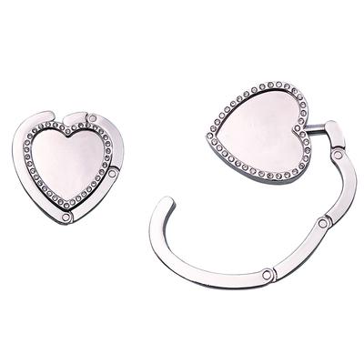 Heart Shape Folding Bag Hanger Hook Purse Handbag Holder Table Fold Hook