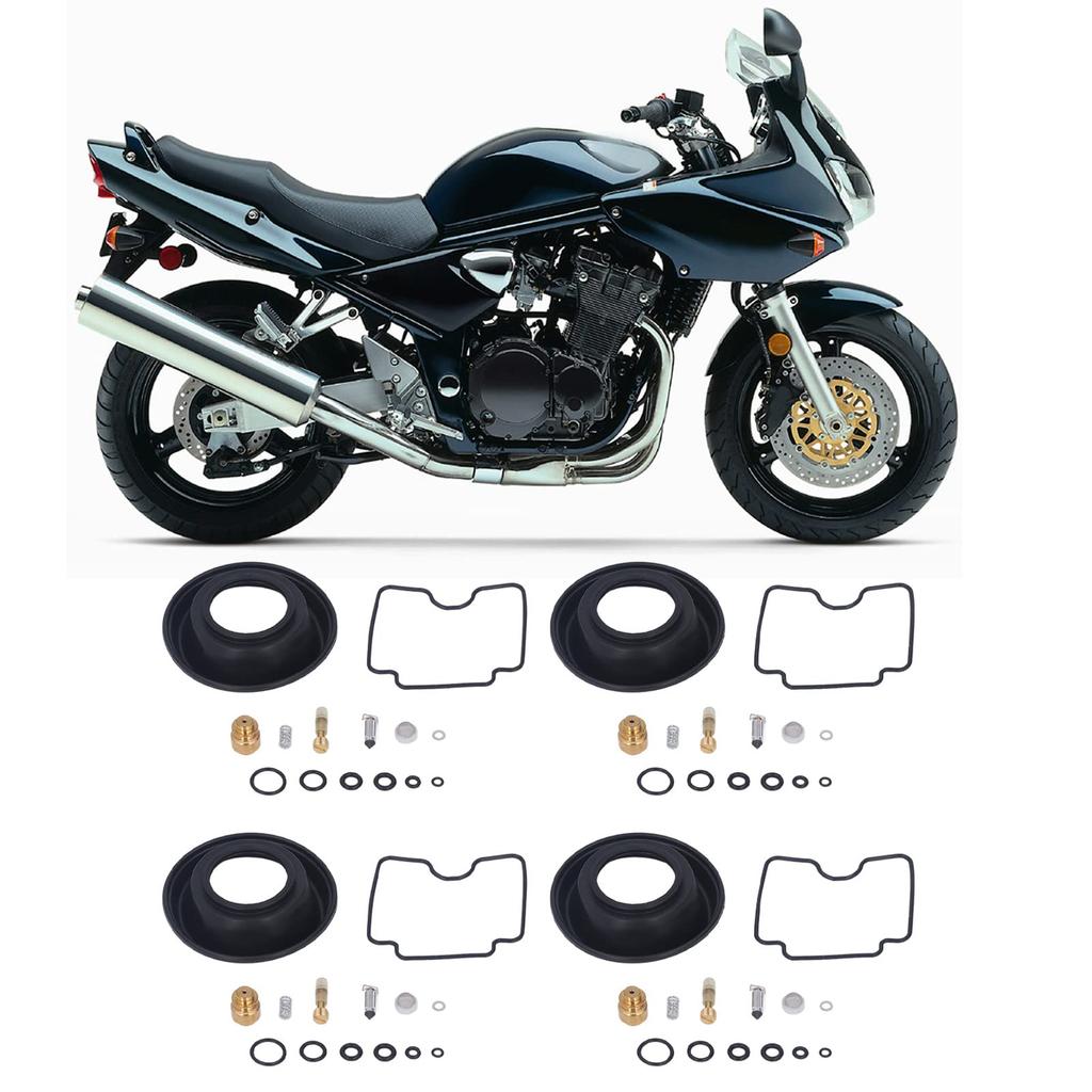 Motorcycle Carburetor Repair Kit for Suzuki GSF1200 Bandit 2001-2006, 56-Piece Carburetor Rebuild Set with Diaphragm Gasket and O-Ring Replacement