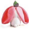 Iepuras Soft Plush Pillow Bunny, Strawberry Print, 25 Cm, White/Pink, Stuffed Animal Toy for Kids