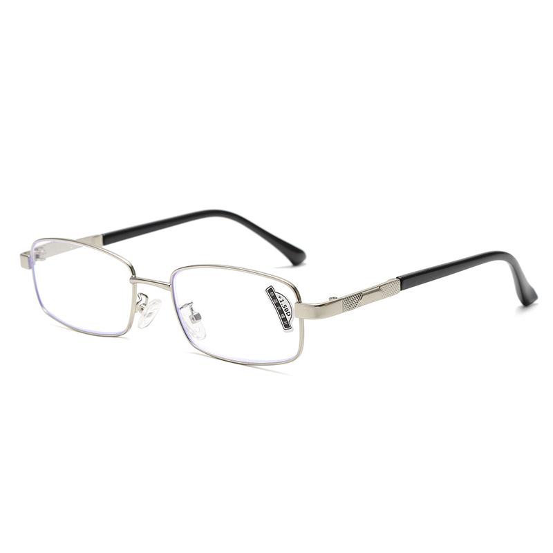 High Definition Reading Business Reading Glasses Square Retro Metal Men'S Reading Glasses
