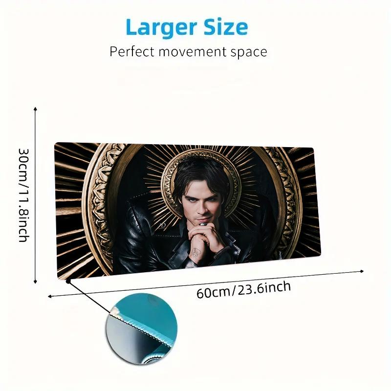 Damon Salvatore Large Size Mouse Pad Large Gaming Table Cushion Non-slip Laptop Tablet Big Mousepad XXL Mat Mini PC Playmat With Lock edge