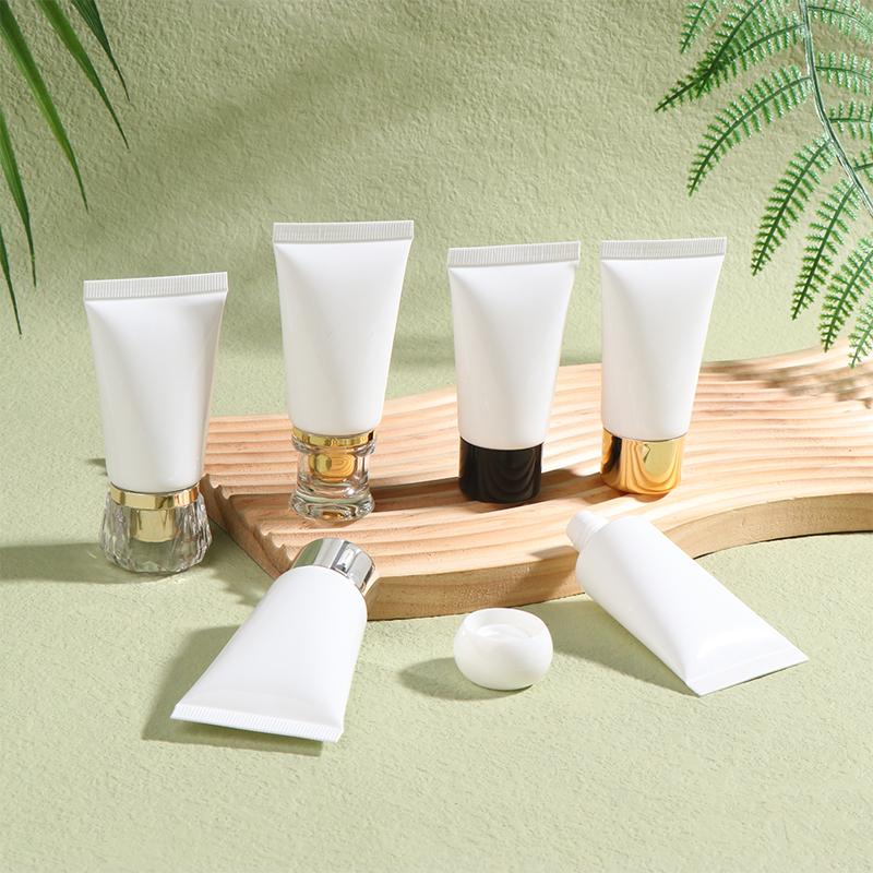 Białe 30G Kosmetyczne Miękkie Tubki Balsam Krem do Rąk Szampon Pojemnik na Płyn Tubka Pusta Butelka Przenośna Podróżna Butelka na Szampon