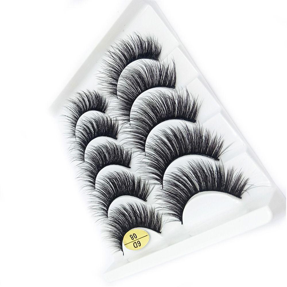 Wispy Flared Fluffy Multilayers Eye Lash Extension 6D Faux Mink Hair False Eyelashes Crisscross