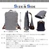 [creare Kiki] Slim Backpack for Men, Lightweight, Travel and Business, Made in Japan with Okayama Denim Herringbone Fabric, Thin Gusset, Toyooka Bag,