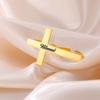 Cazador Custom Name 2 Cross Rings for Women Men Christian Stainless Steel Personalized Rings Adjustable Jesus Jewelry 2026 New