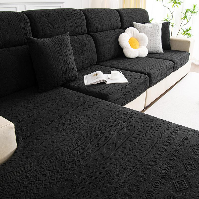 

Чехол на диван, украшающий пыленепроницаемый, нескользящий, эластичный, жаккардовый, бархатный, универсальный чехол для четырех сезонов, комбинация чехлов для дивана 65—95CM*65—95CM