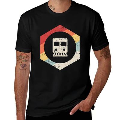 Retro Vintage Rail Crew Railroad Train Conductor Tshirt Basic Short Sleeve Tshirt For Unisex