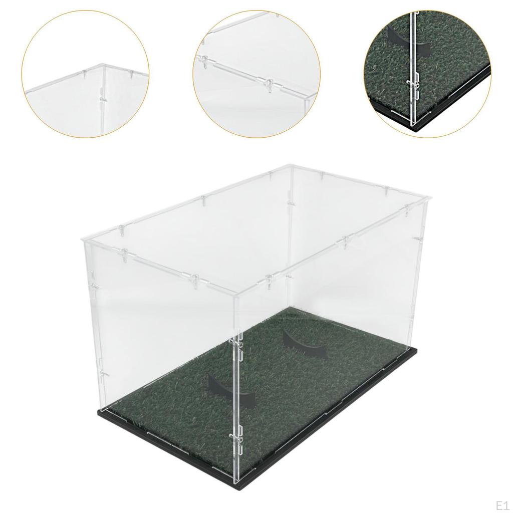 Acrylic Rugby Ball Display Box 12.5x7x7.4inch Accessory Versatile Dustproof Sturdylightweight