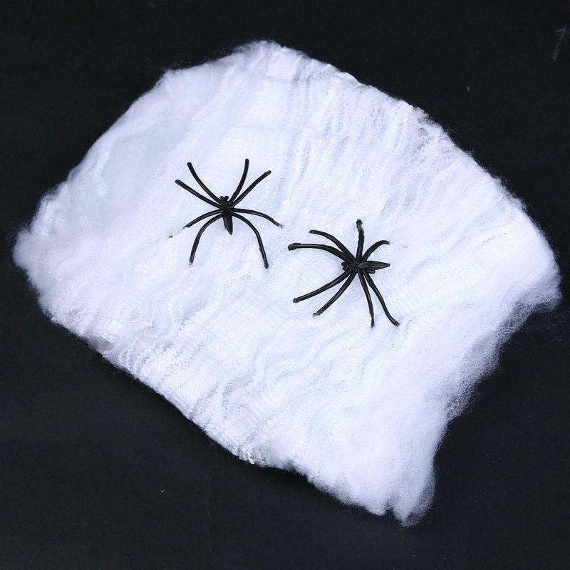 Spiderweb Halloween Decor - Outdoor Courtyard & Haunted House Silk for a Spooky Scene