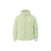 Logo Embroidered Pattern Stand Collar Zipper Warm Jacket Women Jackets Green DV6676-343