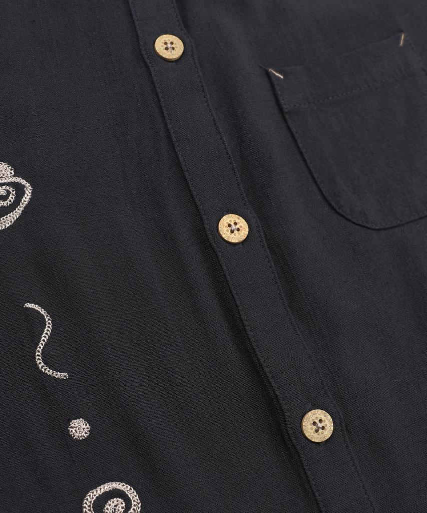 RuNaKi'Hu' Wxts013 Harappa Asymmetrical Short Sleeve Shirt (Black)