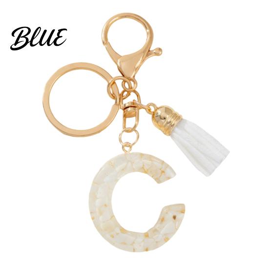 Key Holder For Backpack Keychain Pendant Letter A-Z Charm with Tassel
