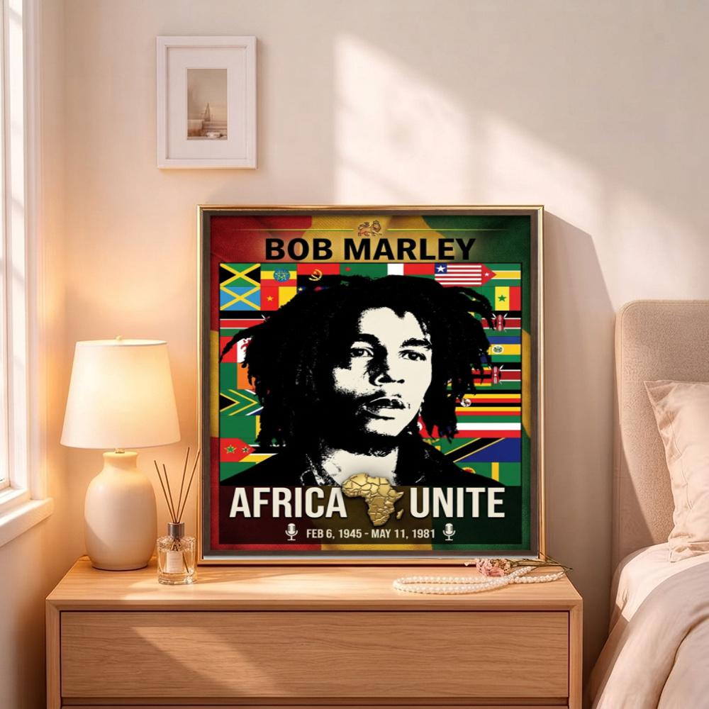 Bob Marley Reggae 5D Diy Diamond Paintings Mosaic Wall Round Diamond Art Painting Kits Embroidery Crystal Accessories Frameless