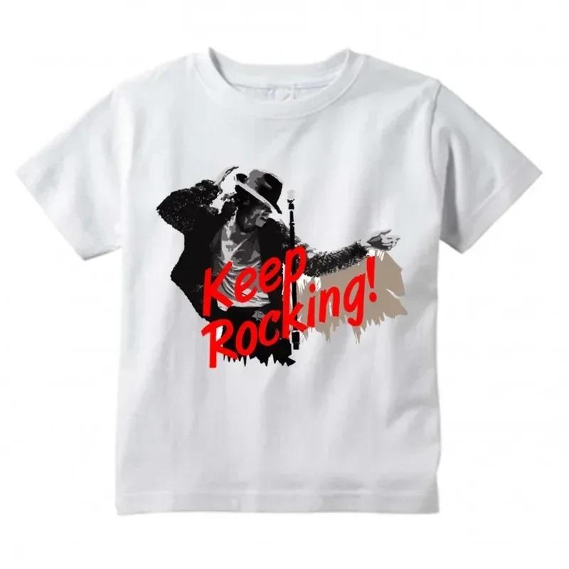 Vendita Calda T-shirt Stampata Grafica Michael Jackson Moda Rock Harajuku Casual Manica Corta Girocollo Donna Uomo Top Oversize Streetwear Estate Nuova Maglietta