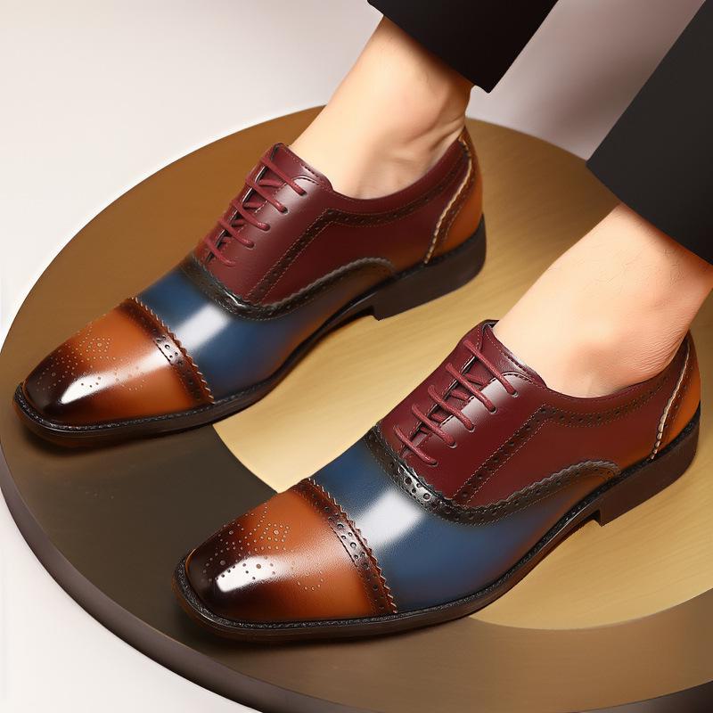 New Brogue Leather Men's Shoes - Stylish, Breathable, Versatile for Business and Weddings In Spring and Autumn