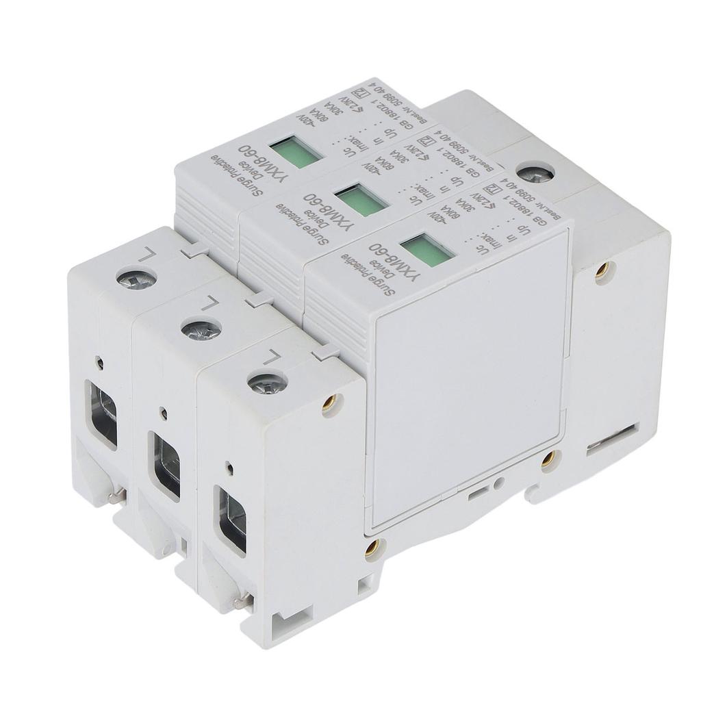 Dispozitiv de protecție la supratensiune 3P Material PC ignifug Modul arestor de protecție la tensiune 60KA 420V