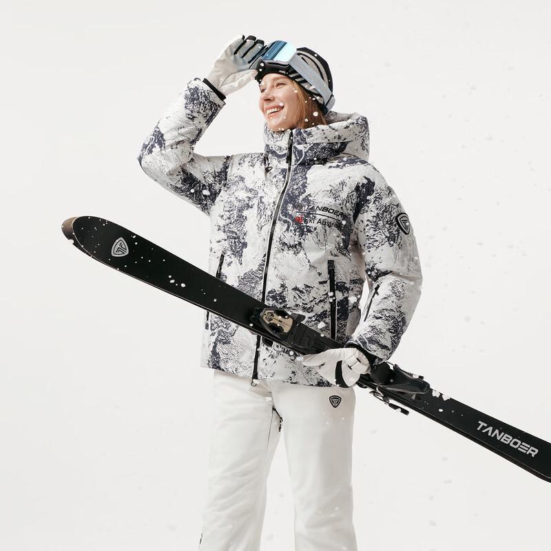 Tanboro Unisex Hooded Goose Down Ski & Sport Jacket 5550380A