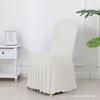 Banquet Chair Cover Thickened Elastic Pleated Skirt Dining Chair Cover Wedding Hotel Party Venue Decoration Simple and Versatile