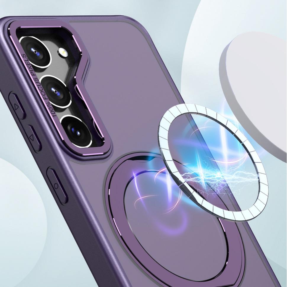 Samsung S25 Ultra Case: 360° Rotating Magnetic Stand, Skin-Feel, Drop-Proof. Suitable for Cross-Border Use.