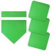 5 Pieces Rubber Throw Down Bases Portable Baseball Base Set Flexible Field Plates for