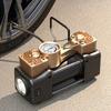 12V 120W Dual Cylinder Air Car Pump Heavy Duty Tire Inflator with LED Light Car Electric Air Pump Auto Inflatable Pump