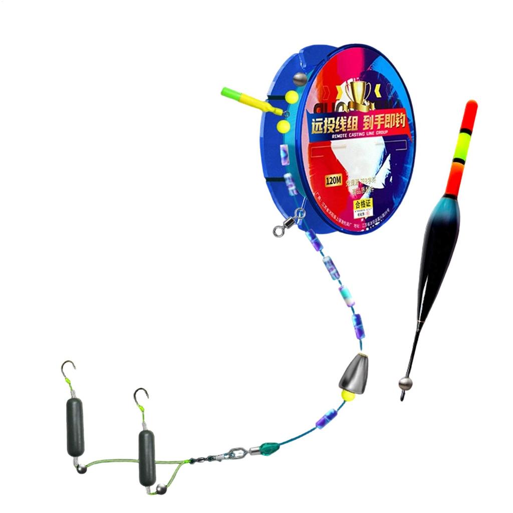 Bottom-Seeking Fishing Line Pre-Tied Automatic Illuminated Float Ready To Use Day And Night Bobber Line Group For Adults