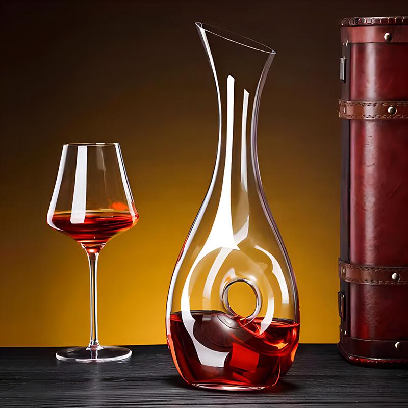 Changqi European Crystal Glass Wine Decanter with Handle