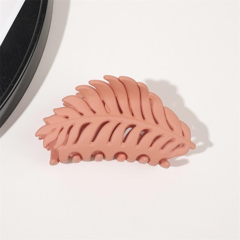 Neue Haarklammern Damen Persönlichkeit Blattform Haarspangen Bunte Einfarbige Krallenklammer Mädchen Haaraccessoires Haarspange Geschenk