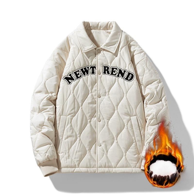 

Однобортный пиджак с лацканами из хлопка для мужчин, зимний тренд, ромбовидная клетка, вышивка букв, повседневный свободный пиджак для мужчин, модный повседневный пиджак 5XL