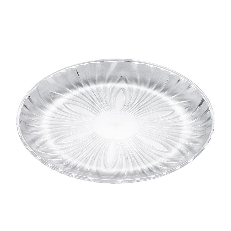 Prato de Frutas Acrílico Transparente - Grande e Pequeno, Prato Plástico Criativo para Casa, Bar ou KTV.