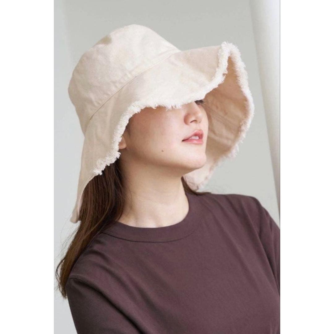 Used Good Condition IENA Takayuki Kijima Denim Bucket Hat Off White