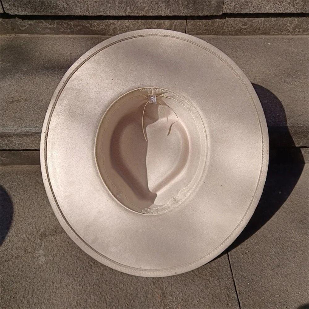 Heart Design Wide Brim Hat Wide Brim Panama Hat Classical Vegan Suede Hat