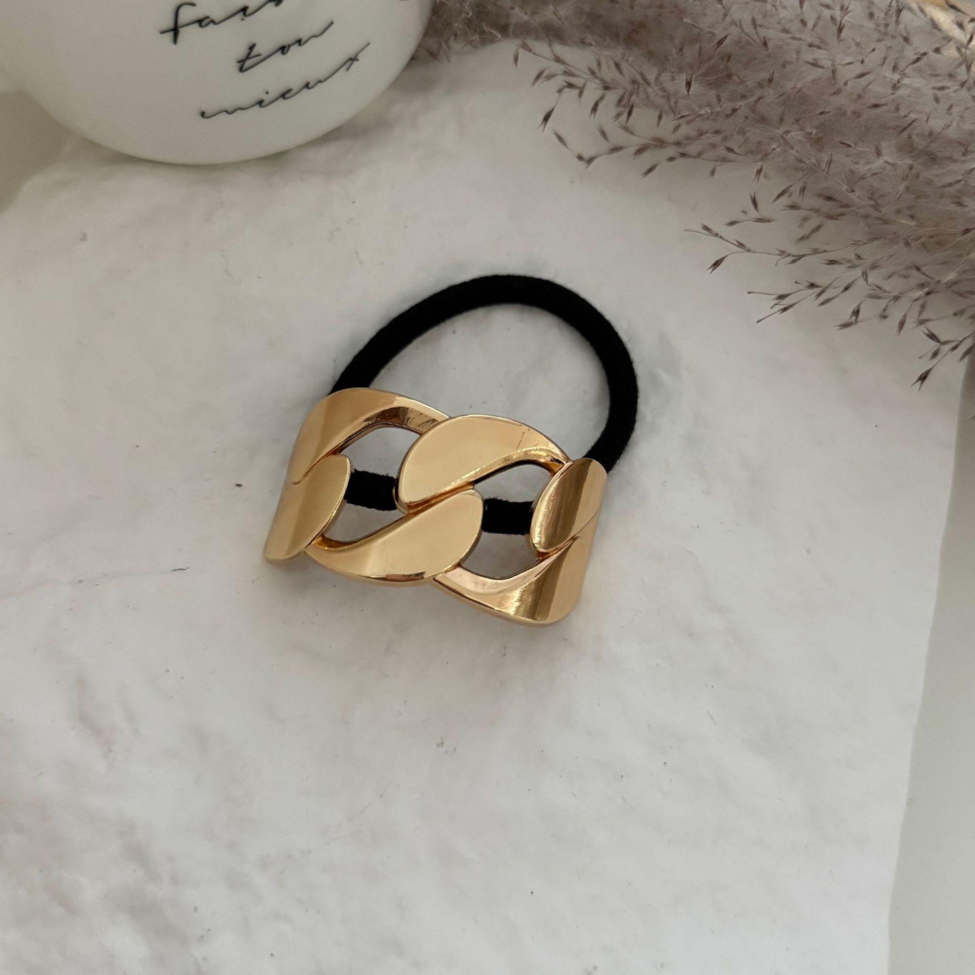 

Минималистская металлическая резинка для волос с холодным ветром 2025 года, новинка французского высокого класса, резинка для волос с конским хвостом, резинка для волос, аксессуары для волос